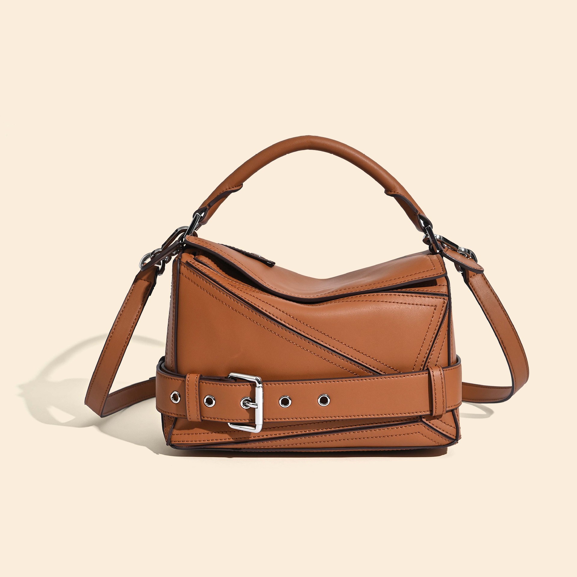 2025 Luxury Design Messenger Bag for Women, Customizable in Various Colors of Leather
