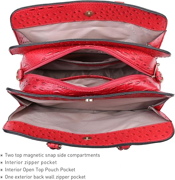 Women’s Tote Shoulder Bag Set with Wallet and Compartments