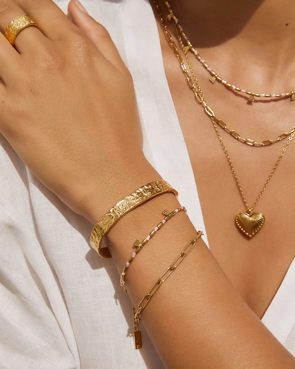 Natalia Gold Bracelet - Peony