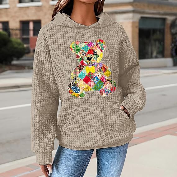 Relaxed Plus Size Hoodie Long Sleeve Casual Top