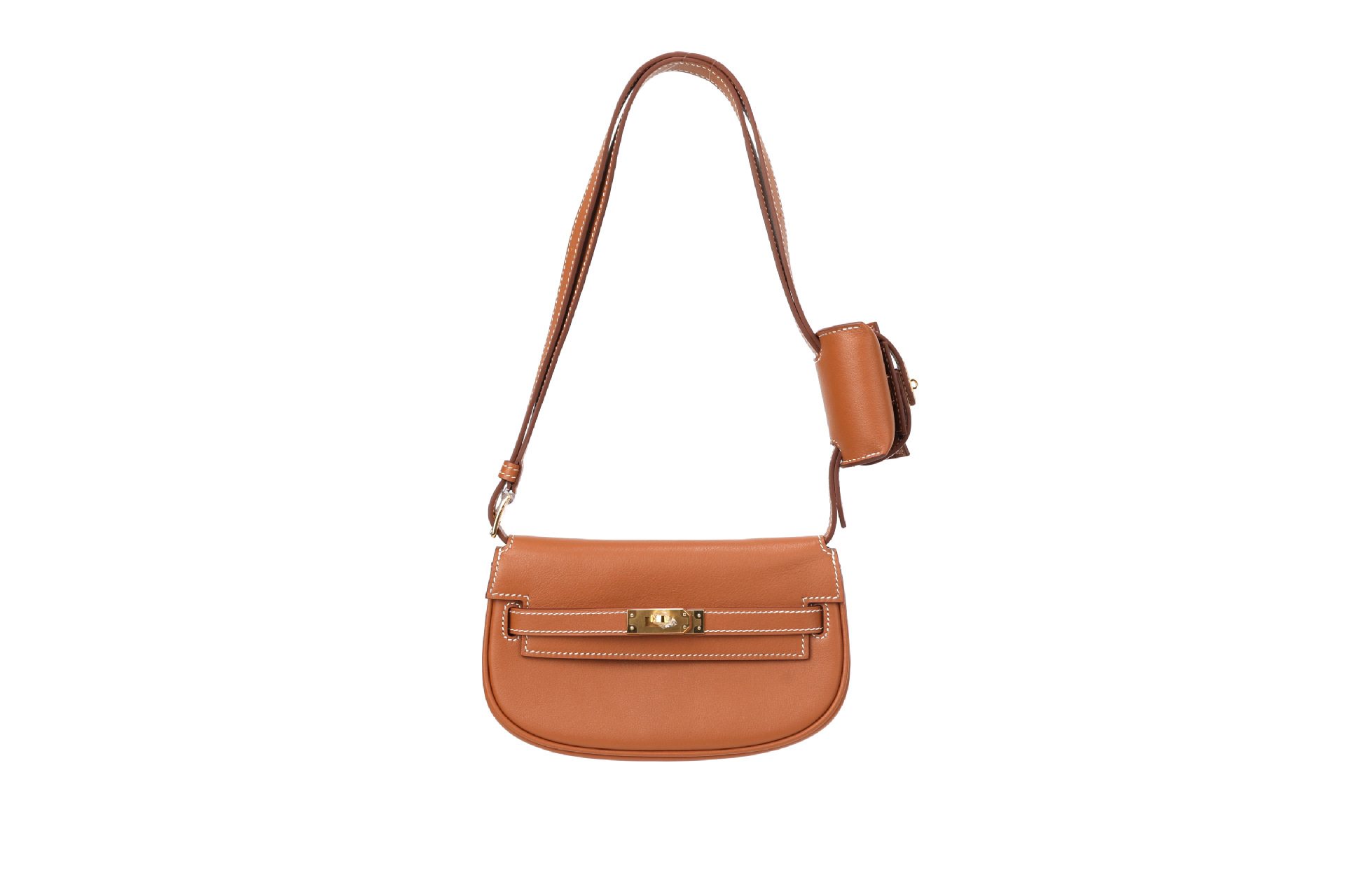 High-End Women's Two-in-One Mini Crossbody Genuine Leather for Saddle Bag All-Match Waist Chest Mobile Phone Carrier