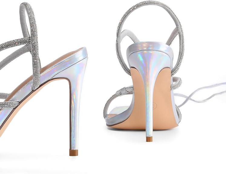 Women’s Strappy Stiletto Gladiator Square Toe Open Toe Heels