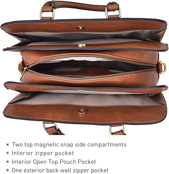 Women’s 2PCS Tote Bag Set with Wallet Top Handle Shoulder Bag