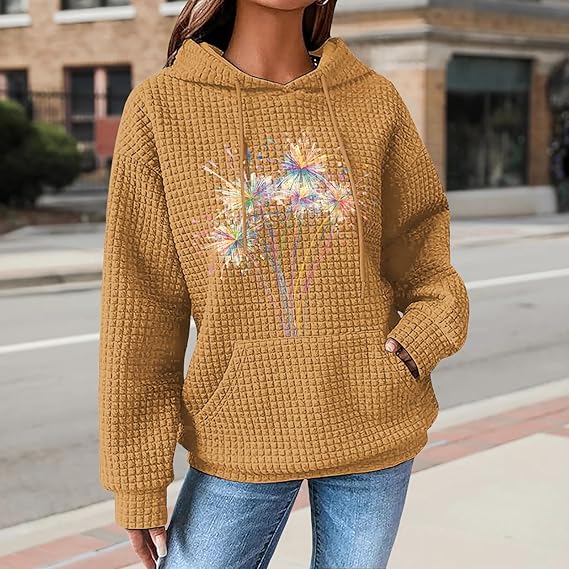 Women’s Loose Fit Crewneck Hoodie Comfy Sweatshirt