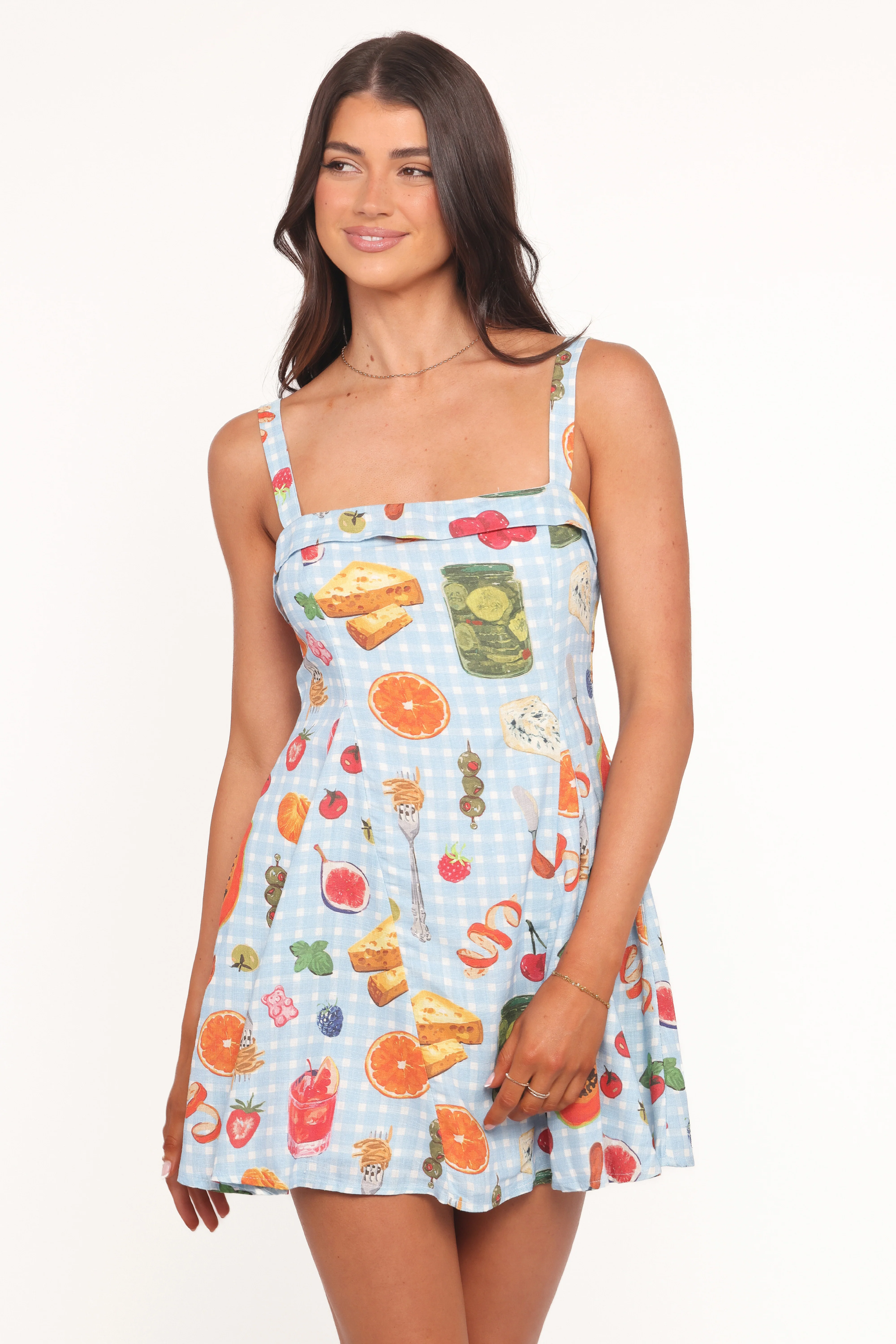 Mini Dress - Blue Picnic