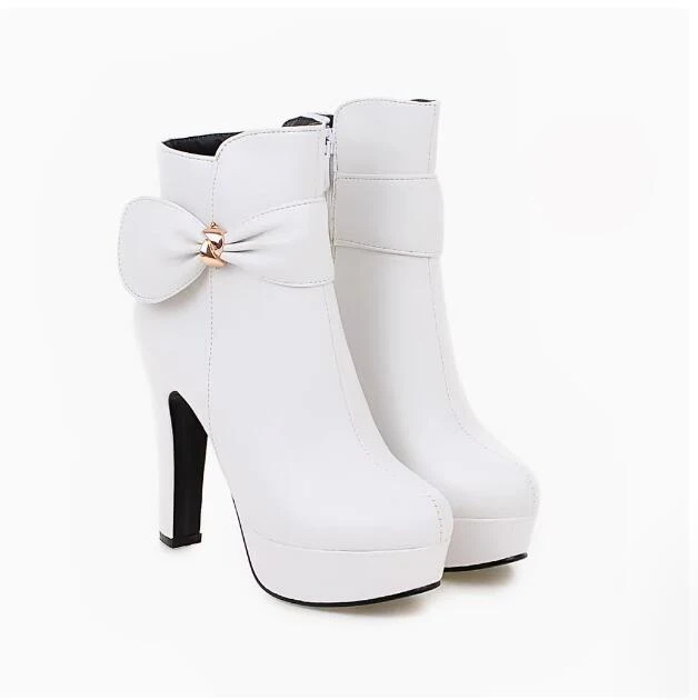 Small Feet Platform Chunky High Heel Boots