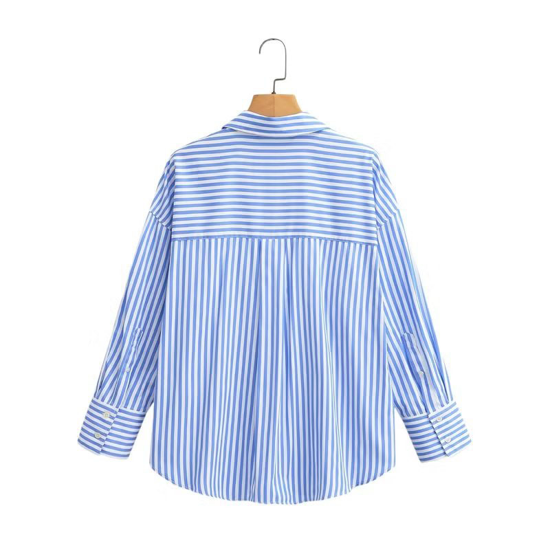 Summer Women's Clothing 2023 New Fashion Poplin Shirt Retro Casual Long Sleeve V Neck Sexy Elegant Shirt