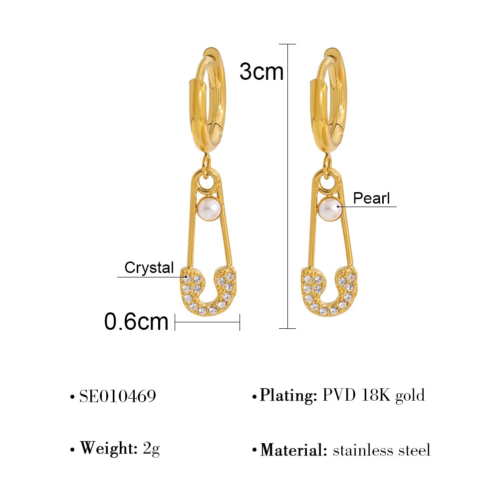 Waterproof 18k Gold Plated Stainless Steel Grid Textured Earrings Women's Geometric Chunky Rectangle Stud Earrings Jewelry