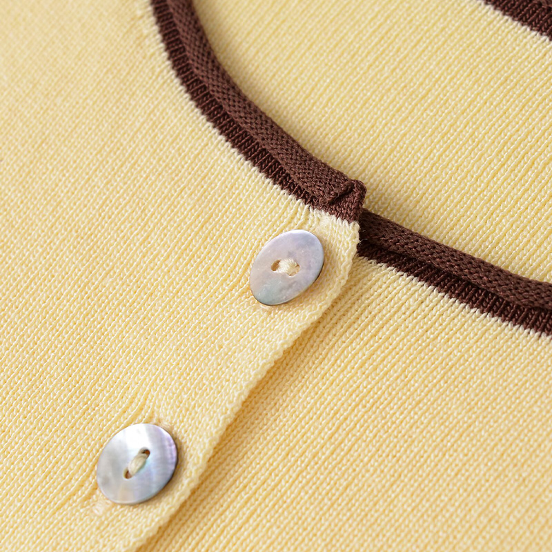 Autumn Women's Clothing 2025 New Fashion Stitching Knitted Vest Vest Retro Round Neck Sleeveless Casual Cardigan Vest