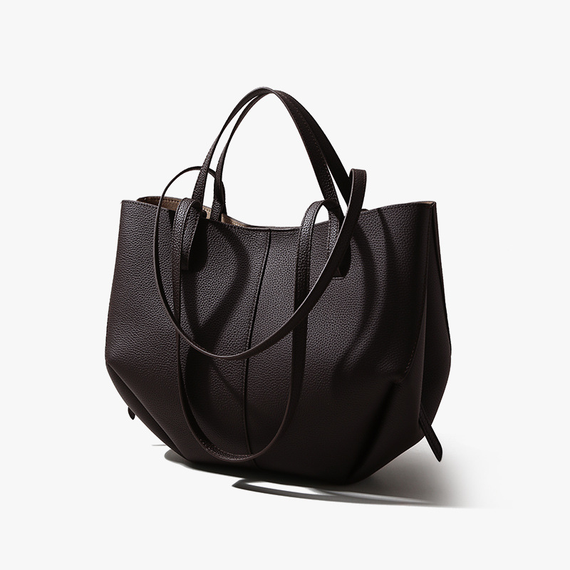 2025 New Luxury Designer Genuine Leather Bags Tote Handbag for Women Causal Bucket Bag with Purse Commuting Tote Handbag