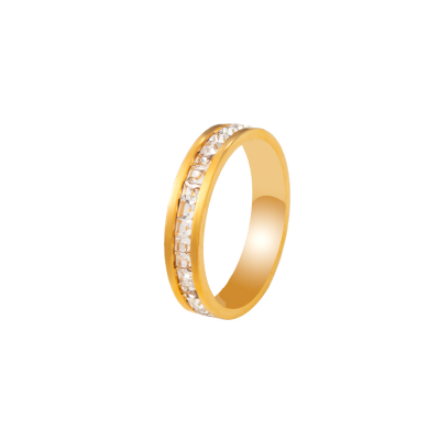 18K Gold Plated Stainless Steel Waterproof Heart - Shaped Ring - Stylish and Durable Summer Jewelry