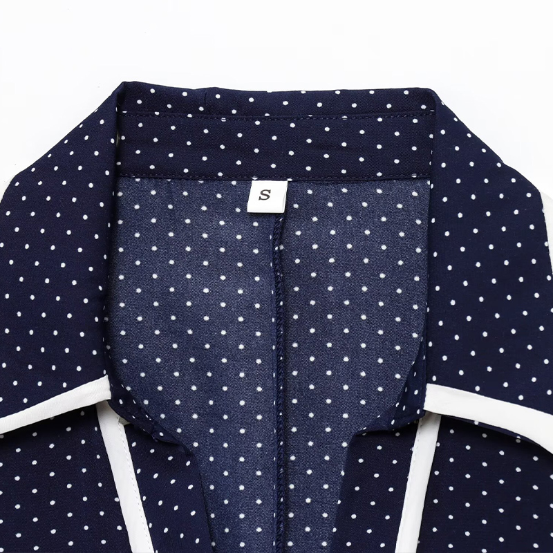 Autumn Women's Clothing 2025 New Fashion Polka Dot Shirt Dress Retro Belt Sleeveless Casual Female Midi Dress