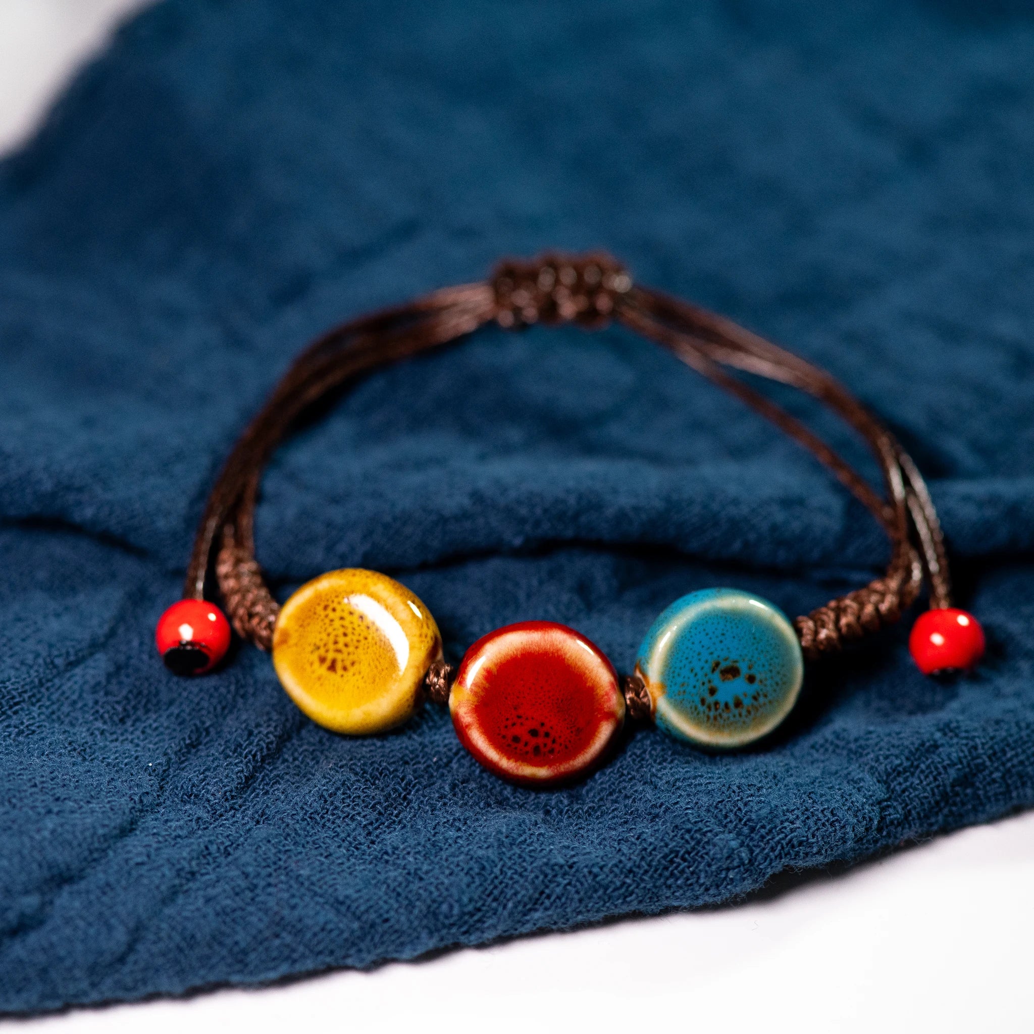 Love stone women's ceramic bracelet Female hand-woven couple small wholesale jewelry