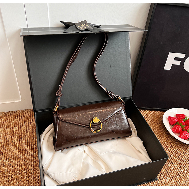 women armpit shoulder bag, diagonal cross small square bag, French stick bag