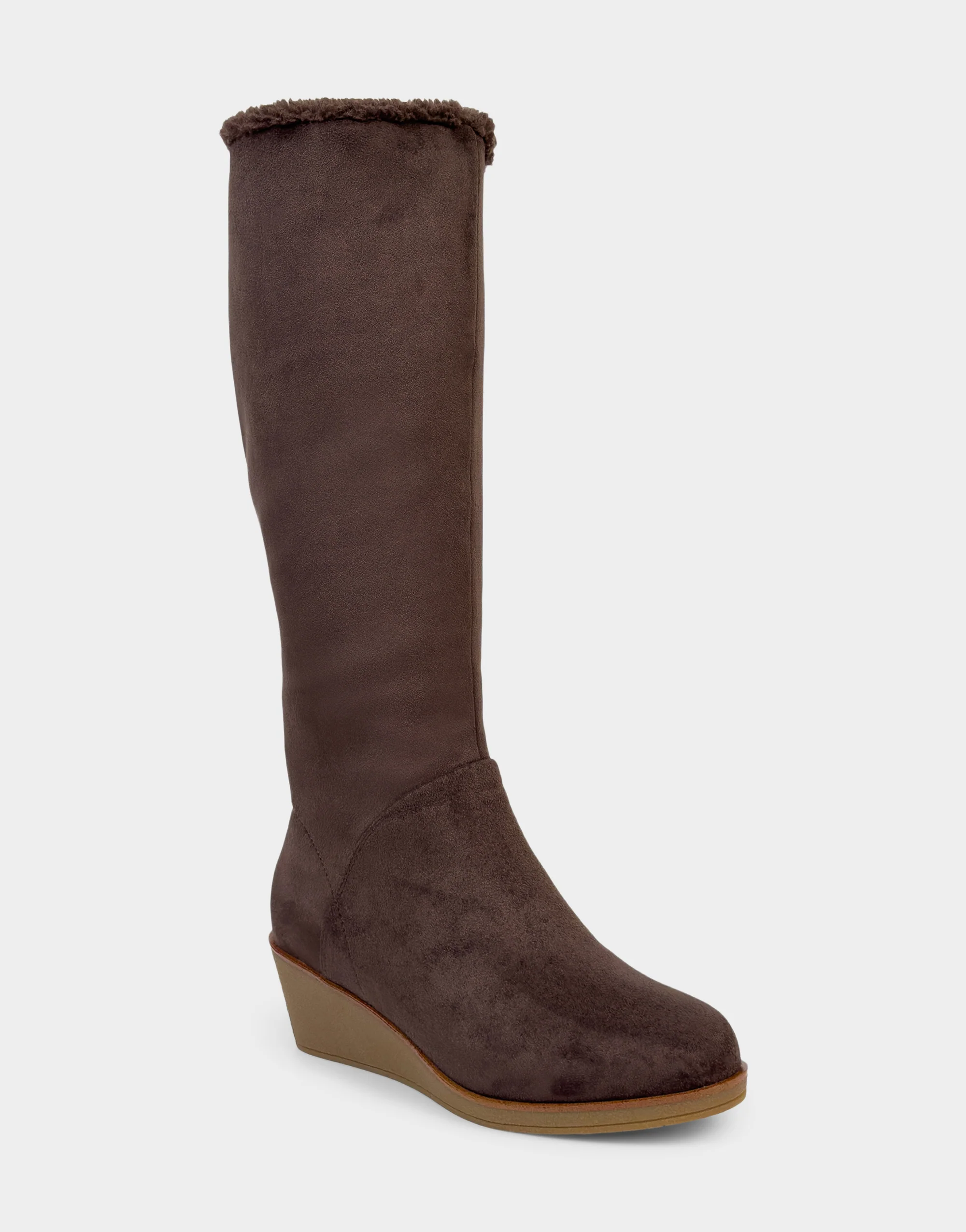 Wine straight long boots