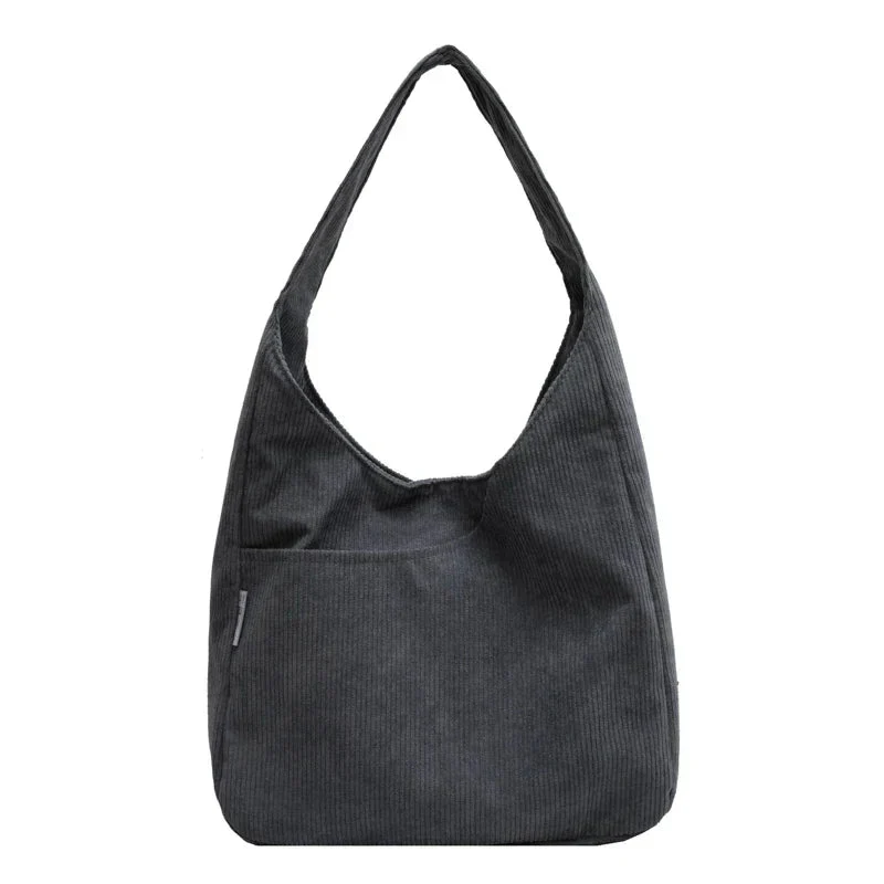 Elegant Soft Corduroy Shoulder Bag for Women