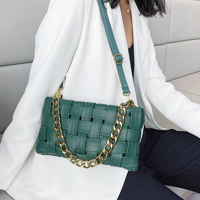 Small PU Leather Cross Bags For Women Luxury Shoulder Handbags Chain Bag