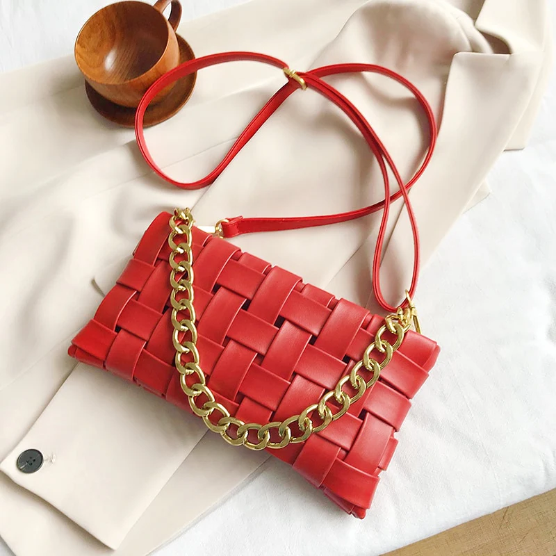 Small PU Leather Cross Bags For Women Luxury Shoulder Handbags Chain Bag
