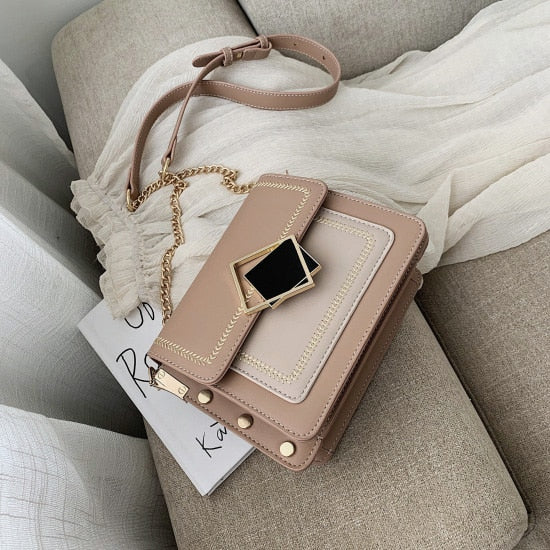 Small Shoulder Messenger Bag Special Lock Design Female Travel Handbags