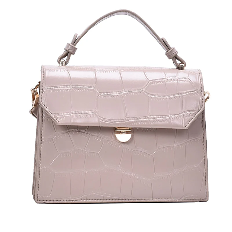 Stone Patent White Cross Bags For Women 2026 Small Handbag