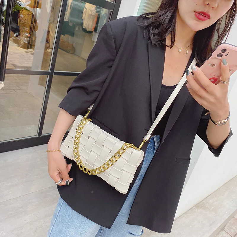 Small PU Leather Cross Bags For Women Luxury Shoulder Handbags Chain Bag