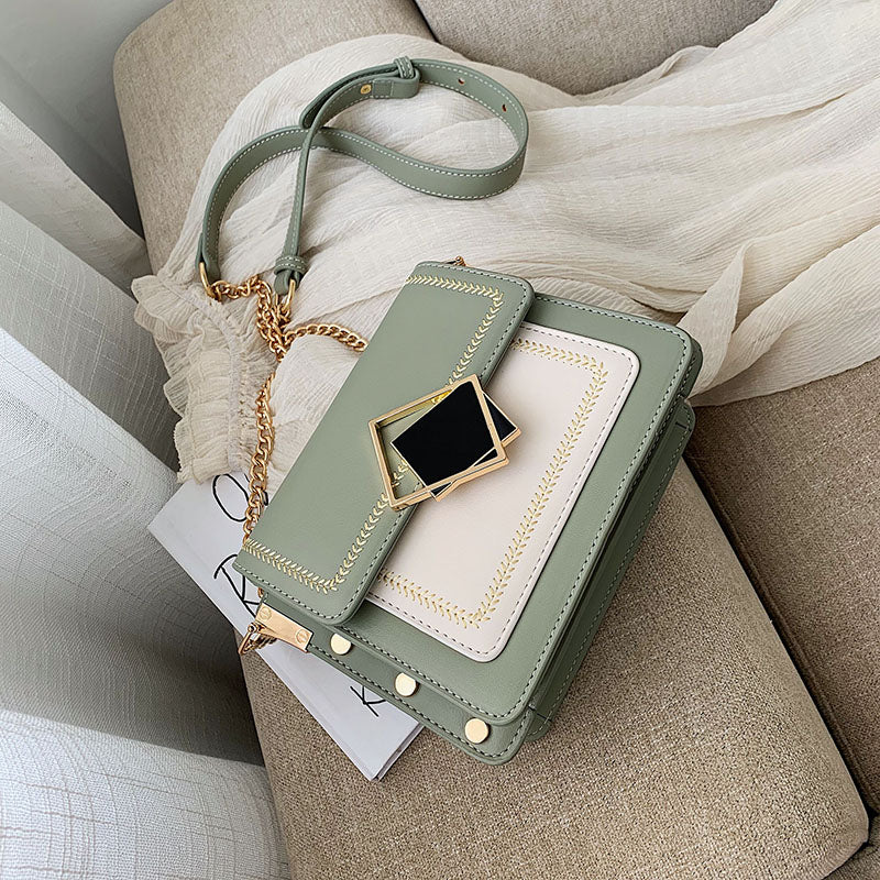 Small Shoulder Messenger Bag Special Lock Design Female Travel Handbags