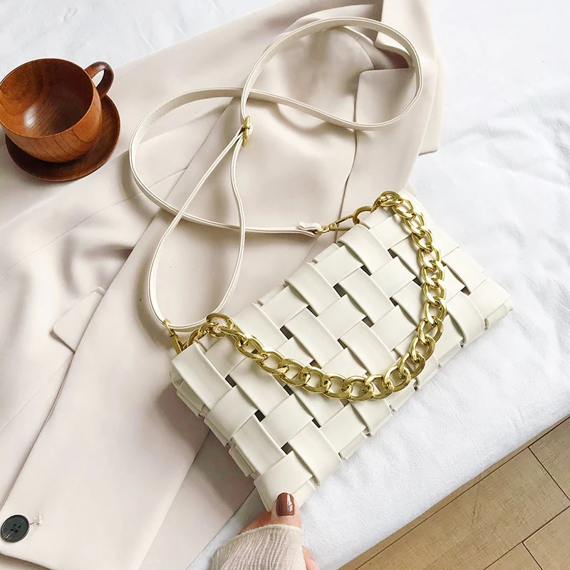 Small PU Leather Cross Bags For Women Luxury Shoulder Handbags Chain Bag