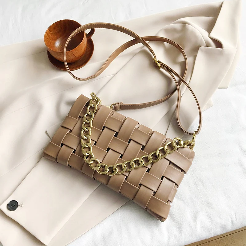 Small PU Leather Cross Bags For Women Luxury Shoulder Handbags Chain Bag
