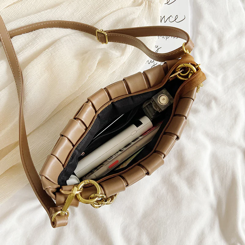 Small PU Leather Cross Bags For Women Luxury Shoulder Handbags Chain Bag