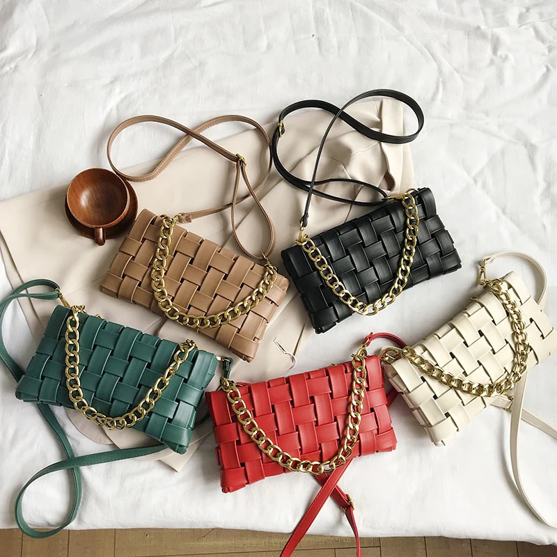 Small PU Leather Cross Bags For Women Luxury Shoulder Handbags Chain Bag