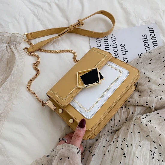 Small Shoulder Messenger Bag Special Lock Design Female Travel Handbags