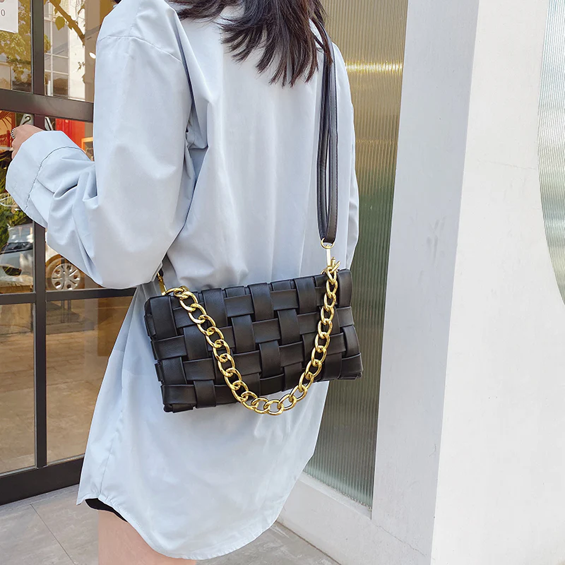 Small PU Leather Cross Bags For Women Luxury Shoulder Handbags Chain Bag