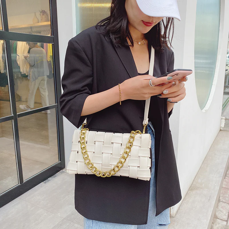 Small PU Leather Cross Bags For Women Luxury Shoulder Handbags Chain Bag
