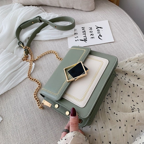 Small Shoulder Messenger Bag Special Lock Design Female Travel Handbags