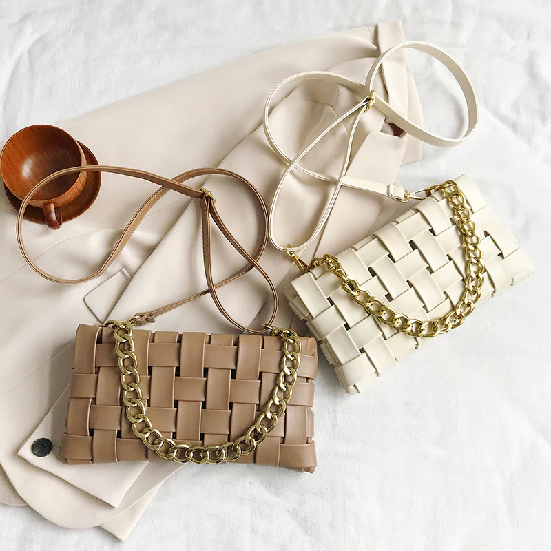 Small PU Leather Cross Bags For Women Luxury Shoulder Handbags Chain Bag