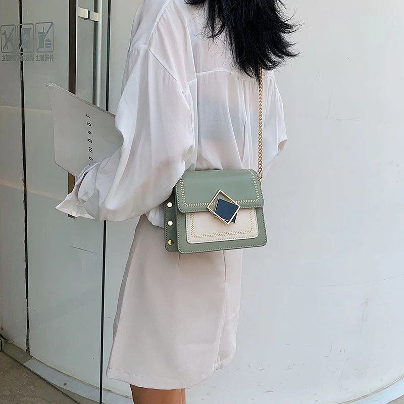 Small Shoulder Messenger Bag Special Lock Design Female Travel Handbags