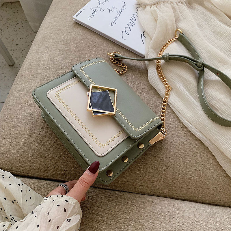 Small Shoulder Messenger Bag Special Lock Design Female Travel Handbags