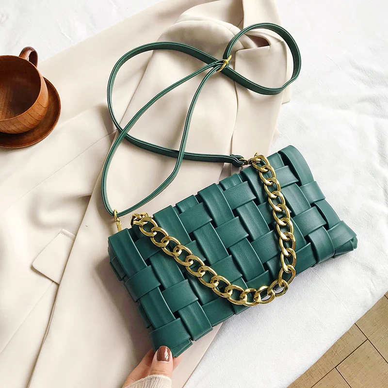 Small PU Leather Cross Bags For Women Luxury Shoulder Handbags Chain Bag