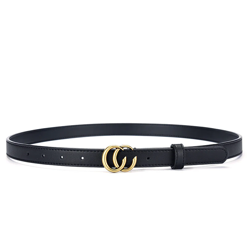 Retro Double C net Celebrity Couple Leather Belt