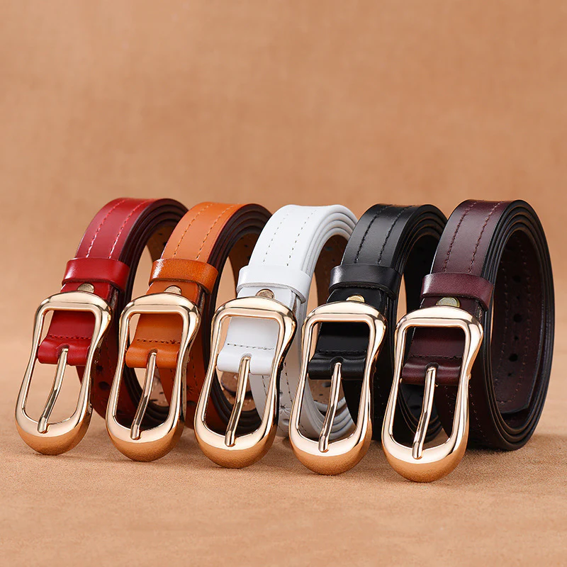 Pure Cowhide Embossed Women Jeans Garment Decoration