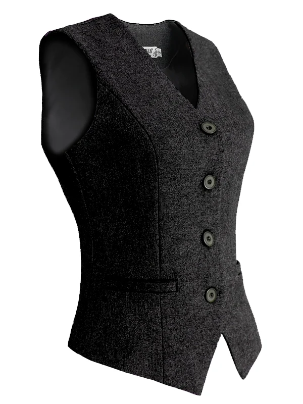 Elegant Office Formal Waistcoat Vest Gilet V-neck