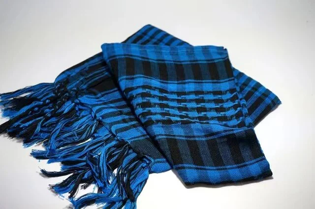Stripe Scarf With Tassels Soft Lightweight Scarves -Thin