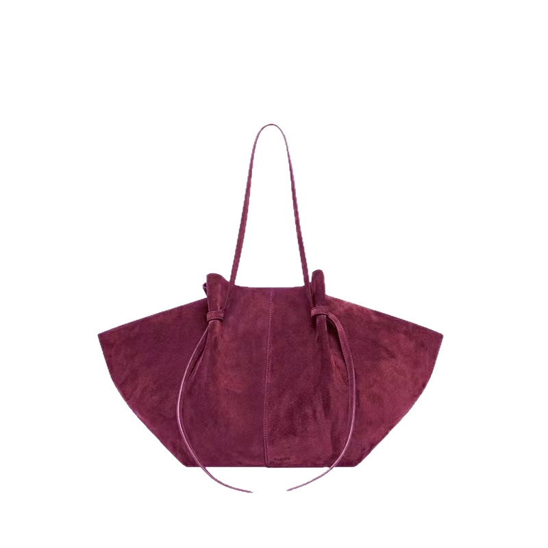 Ladies Mochi Shoulder Bag Genuine Suede Leather Large Capacity Tote Handbag Crossbody Purse Top Grain